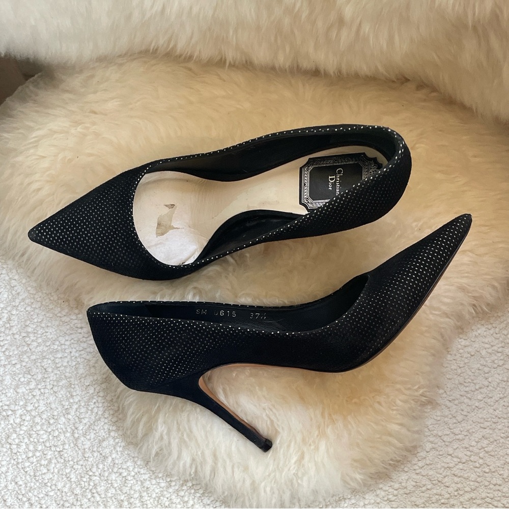 Christian Dior Suede Mesh Pumps